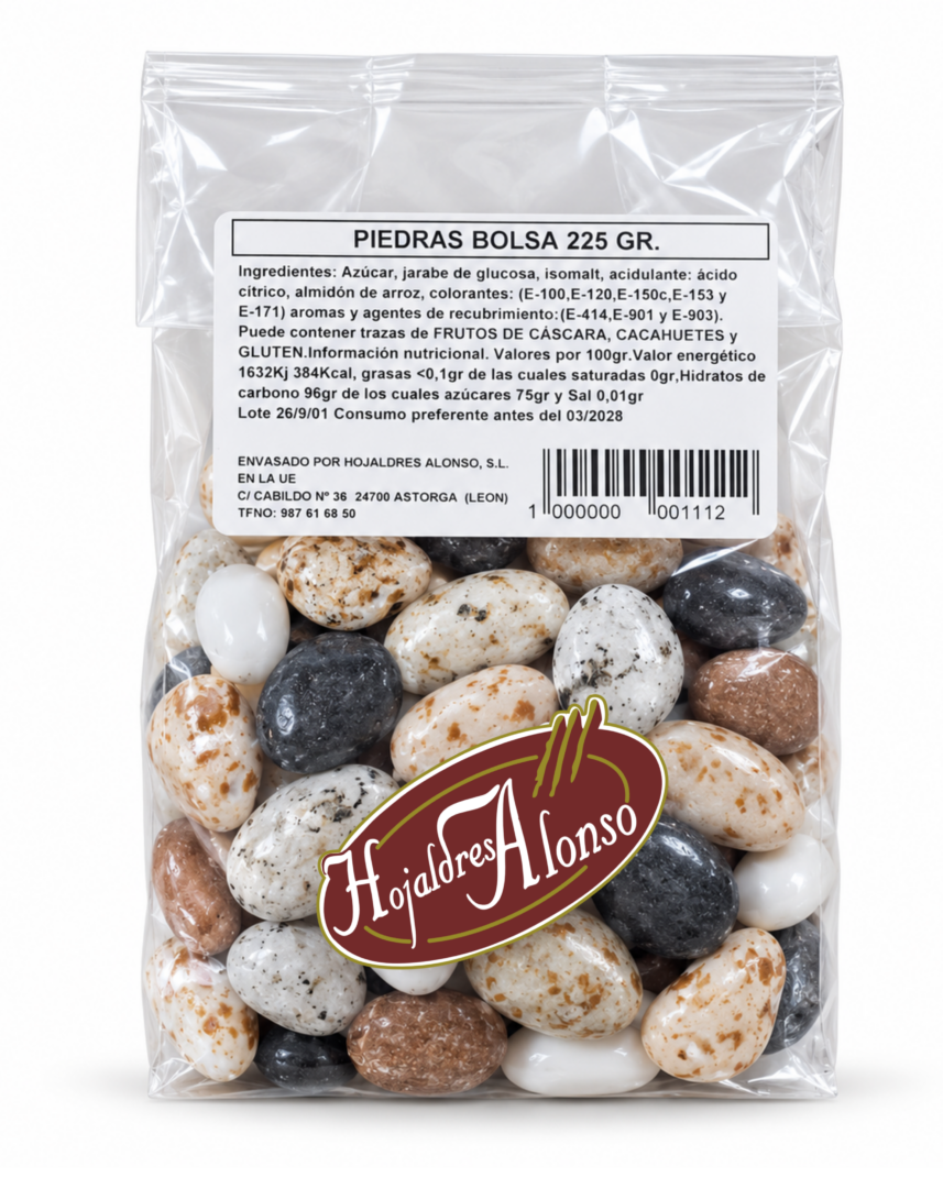 Piedras de rio - Bolsa de Caramelos de 225 Gr.